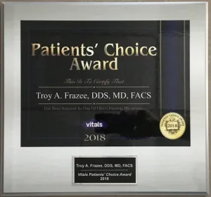 Vital's  2018 Patient's Choice Award for Dr. Troy Frazee